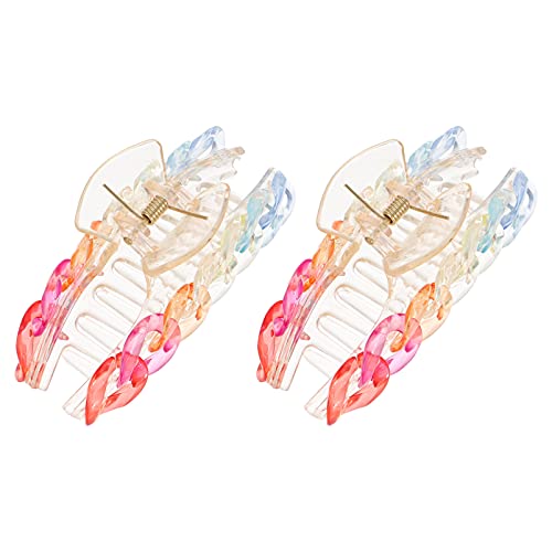 SHERCHPRY 2 Stück Bunte Acryl Haarklammern Rutschfeste Haarkralle für Damen Stilvolle Haaraccessoires für Verschiedene Frisuren und Anlässe von SHERCHPRY