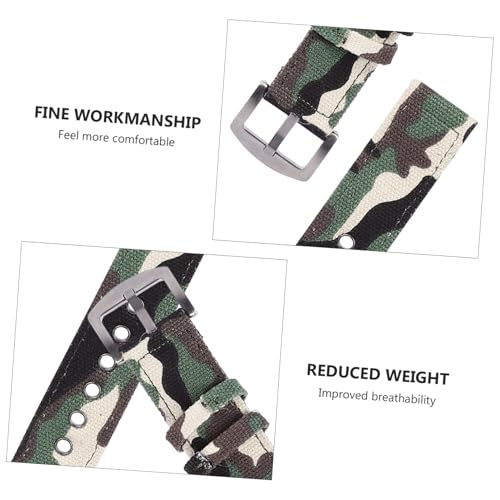 SHERCHPRY 2 Stück Camouflage Canvas Uhrenarmband Nylon Armband Strapazierfähiges Bequemes Ersatzarmband für Herren Damen Sport Freizeituhren von SHERCHPRY
