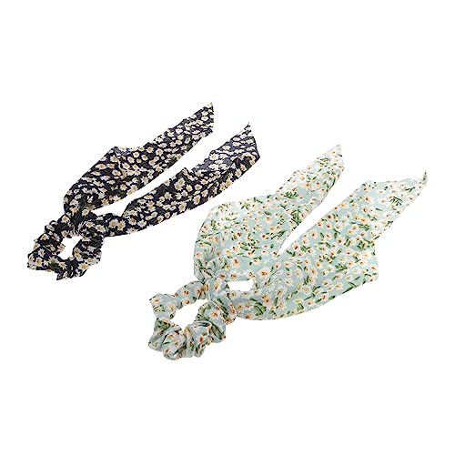 SHERCHPRY 2stücke Haargummi-schal Aus Chiffon Langes Haarseil Haargummis Für Pferdeschwanz Passend Zu Kleid Shirt Haaraccessoire Für Frauen Und Mädchen von SHERCHPRY