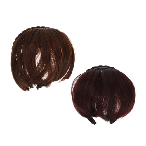 SHERCHPRY 2 Stück Clip Echthaar Fransenschnitt Perücken Französische Stirnfransen Haarverlängerung für Damen und Mädchen Natürlich Bequem für Alltag Party und Cosplay Geeignet von SHERCHPRY