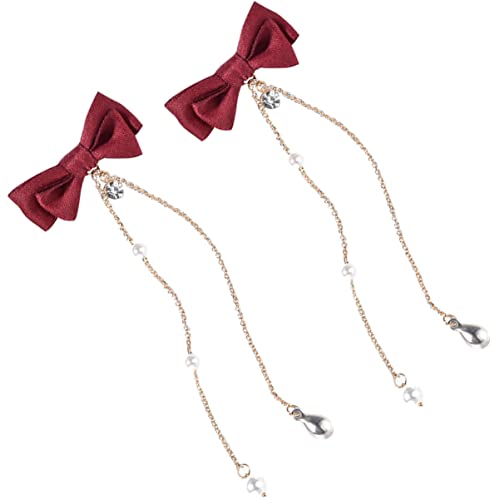 SHERCHPRY 2 Stück Damen Haarspangen mit Schleifenmotiv und Quasten Stilvolle Haarschmuck für Mädchen für Täglichen Gebrauch für Freundinnen Mütter oder Töchter von SHERCHPRY