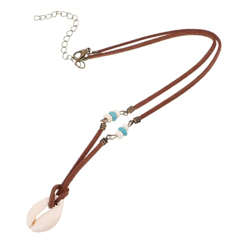 SHERCHPRY 2 Stück Damen Halskette mit Muschel anhänger Minimalistisches Boho design Leichte Kette im Strandstil Modischer Schmuck für Sommeroutfits und Freizeit Holiday Necklaces von SHERCHPRY