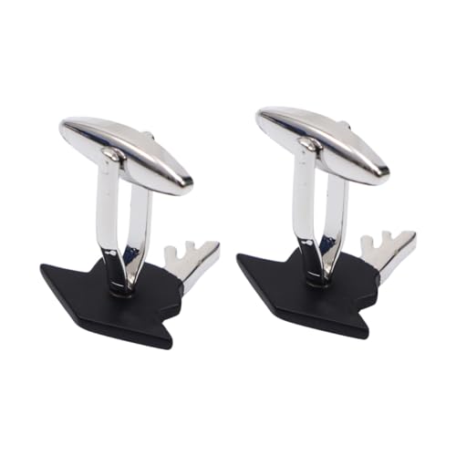 SHERCHPRY 2 Stück Doktorhut Manschettenknöpfe Schwarz Klassisch Elegantes Design Abschlussfeier Schmuck Bachelor Master von SHERCHPRY