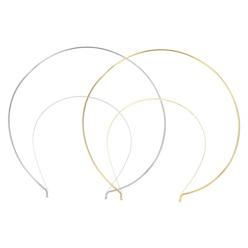 SHERCHPRY 2 Stück Doppel Alloy Tiara Stirnband Hochzeit Brauthaarschmuck Krone Haarschmuck Damen Party Festival Elegant und Langlebig Teiliges Gold Silber von SHERCHPRY