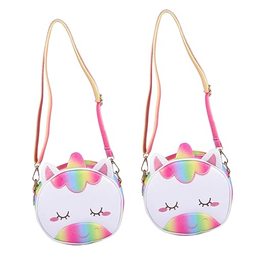 SHERCHPRY 2 STK Einhorn Umhängetasche Einhorn Tasche Umhängetasche Einhorngeschenke Umhängetasche Für Mädchen Umhängetasche Für Kinder Handtasche Pu Kleine Geldbörse Fräulein Der Sommer von SHERCHPRY