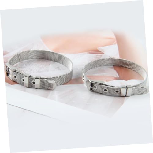 SHERCHPRY 2 Stück Einstellbares Herren Mesh Chain Armband aus Modisches Gerades Design Langlebiges und Komfortables Schmuckstück für Männer Verstellbares Modeschmuckarmband von SHERCHPRY