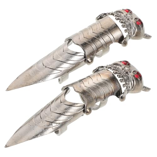 SHERCHPRY 2stücke Vollfingerringe Krallenringe Fingerkrallen Retro-gothic-eulenringe Metall-vollfingerkralle Gothic-ringe Punk-ringe Für Frauen Männer von SHERCHPRY