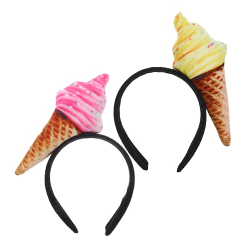 SHERCHPRY 2stücke Eiscreme Stirnband Dekorative Stirnband Tuch Haarband Ästhetische Haar Zubehör Für Damen Haar Accessoires Stirnbänder Für Party Spa Gesichtwaschen von SHERCHPRY