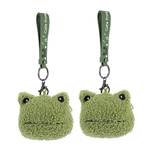 SHERCHPRY 2 Stück Geldbörse Schlüsselanhänger aufbewahrungssack aufbewahrungstüten Wallet Geldbeutel Aufbewahrungstasche Taschen zur Aufbewahrung von Geld Münztüten Baumwolle Green von SHERCHPRY