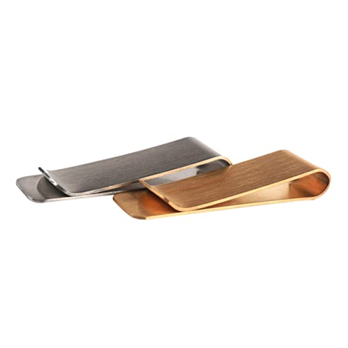SHERCHPRY 2 Stück Geldklammern und Messing Robuste Geldscheinklammer und Kartenhalter für Kreditkarten für Unterwegs Minimalistisches Design von SHERCHPRY