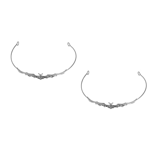 SHERCHPRY 2 Stück Gothic Bat Headband Party Haarreif aus Metall Dekoratives Halloween Kostüm Accessoire für Karneval Masquerade Leichtes Stilvolles Party Haarband von SHERCHPRY