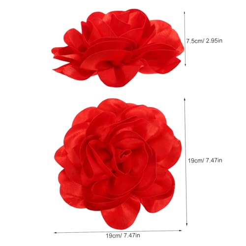 SHERCHPRY 2 Stück Große Handgefertigte Stoff Blumenbroschen Anstecknadeln Vielseitiges Accessoire für Damen für Hochzeiten Partys Mäntel Schals und Taschen von SHERCHPRY