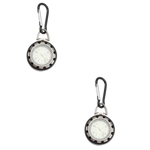 SHERCHPRY 2 Stück Gürtel Taschenuhr Multifunktionale Schnalle Watxh Karabiner Taschenuhr Sanitäter Digitaluhren Einziehbare Uhr Stopp Fortschrittliches Material Backpacker Clip Uhr von SHERCHPRY