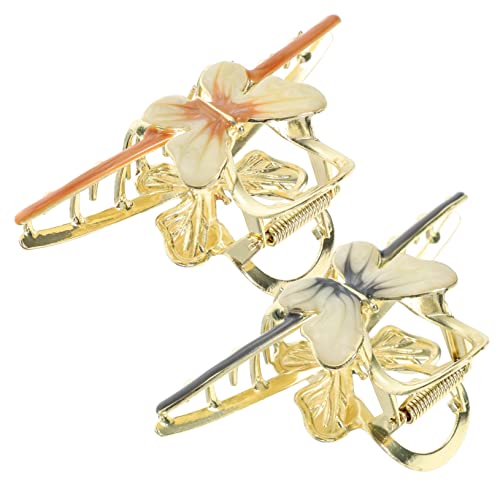 SHERCHPRY 2 Stück Haarnadel Styling für groß Haarklammer Inhaber Clips Haarzubehör Schmetterlingsklemmen Haarspangen Mädchen Schmetterlinge zum Anklipsen Frauen Haarklauenclip Legierung von SHERCHPRY