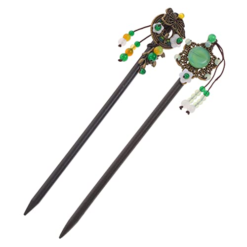 SHERCHPRY 2 Stück Haarschmuck Haarstäbchen Schmetterlingen Quaste Haaraccessoires für Damen Hochzeiten Partys und Rutschfest und Stabil für Verschiedene Frisuren von SHERCHPRY