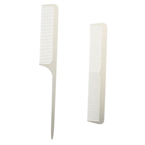 SHERCHPRY 2 Stück Haarschneidekamm aus Teiliges Ultradünne Haarschneidewerkzeuge für Männer und Leicht und Tragbar für Haarschnitte zu Hause Silber von SHERCHPRY