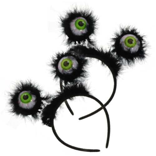 SHERCHPRY 2 Stück Halloween Haarreif mit Leuchtenden Gruseligen Augen Leichtes Cosplay Stirnband Komfortabel Rutschfest für Halloween Party und Kostümaccessoires von SHERCHPRY