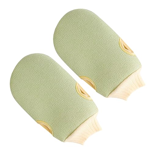 SHERCHPRY 2 Stück Handschuhe schrubben Handtuch Körper sanfte haut Handschuhe für Bad Dusche Luffa handtücher Badehandschuhe zum Peelinghandschuhe Green von SHERCHPRY