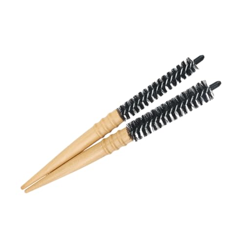 SHERCHPRY 2stücke Runde Haarbürste Aus Holz Styling-roll-haarbürste Kleine Holz Für Frauen Und Männer Reise- Tragbare Föhnbürste Für Dickes Haar von SHERCHPRY