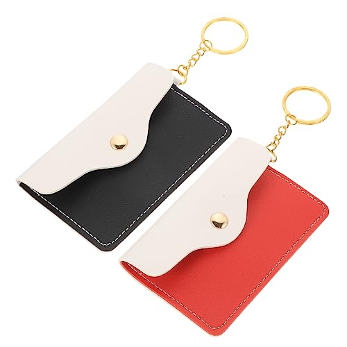 SHERCHPRY 2 Stück Kleine Brieftasche mit Schlüsselring Multifunktions Kartenhalter für Outdoor Münzaufbewahrungstasche Tragbare Geldbörse Praktische Kartentasche von SHERCHPRY