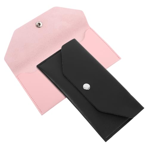 SHERCHPRY 2 Stück Kleine PU Brieftasche Damen mit Druckknopf Verschluss Kompakte Geldbeutel für Münzen und Karten Leichtes Portemonnaie für Reisen und Alltag Modische Kleingeldbörse für von SHERCHPRY