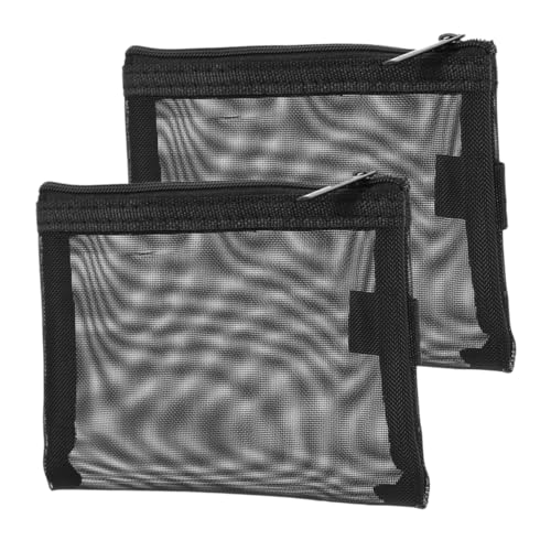 SHERCHPRY 2stücke Netz-Kosmetiktasche Mit Reißverschluss Nylon Make-up Tasche Für Damen Reisen Lagerung Kulturbeutel Schminktasche Netztasche von SHERCHPRY