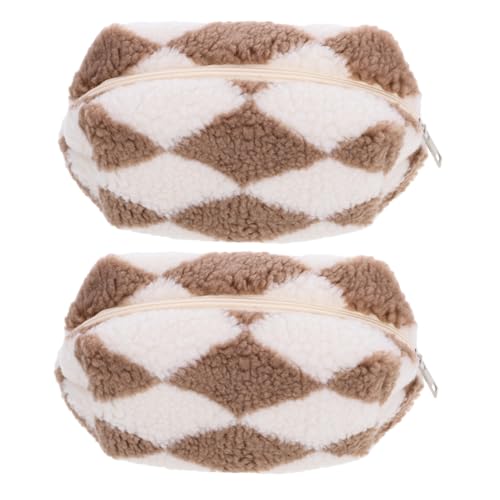 SHERCHPRY 2 Stück Kosmetiktasche im Schachbrettmuster Make-up-Organizer Make -up -Bürstenbeutel Karierte Schminktasche Kleine Kosmetiktasche Kleine Reisebeutel Plüsch Khaki SHERCHPRY 2 Stück Kosmetiktasche im Schachbrettmuster Make-up-Organizer Make -up -Bürstenbeutel Karierte Schminktasche Kleine Kosmetiktasche Kleine Reisebeutel Plüsch Khaki von SHERCHPRY