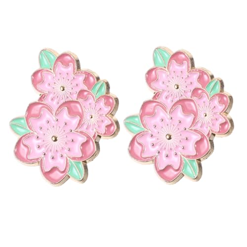 SHERCHPRY 2 Stück Leichte Japanische Blütenbroschen Legierung Sichere Anstecknadeln für Damen Schmuckpins für Kleider Cardigans und Mäntel Dekorative Blumen Broschen von SHERCHPRY