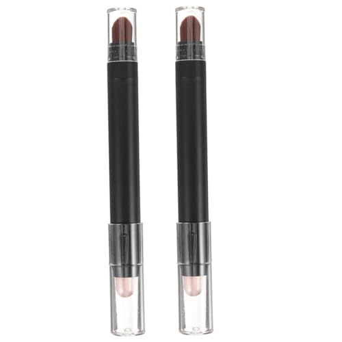 SHERCHPRY 2 Stück Lidschattenstift Verschmieren Doppelt Bilden Make-up Pinsel Lidschatten-tool Stick- Für Frauen Für Make-up -make-up-pinsel Schwarz Abs von SHERCHPRY
