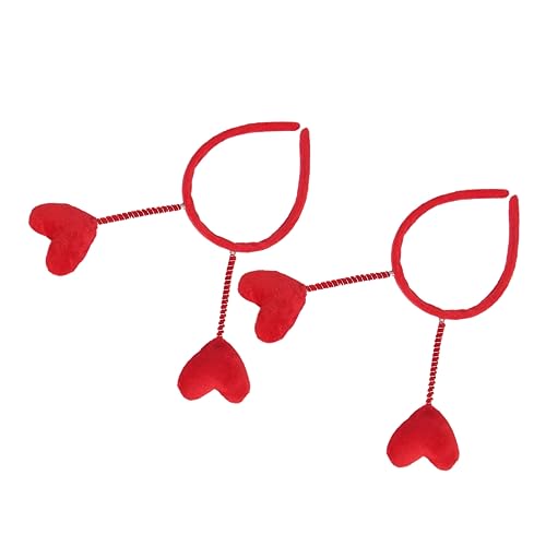 SHERCHPRY 2 Stück Liebe Design Haarreifen für Mädchen Hübsche Frühlings Haarbänder für Partys und Alltag aus Robustem Material Gefertigt von SHERCHPRY