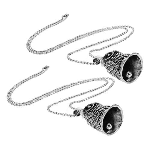 SHERCHPRY 2 Stück Männer Halskette mit Dekorativem Glockenanhänger Punk Inspirierter Vintage Stil Einzigartiges Schmuckstück für Diy Craft und von SHERCHPRY