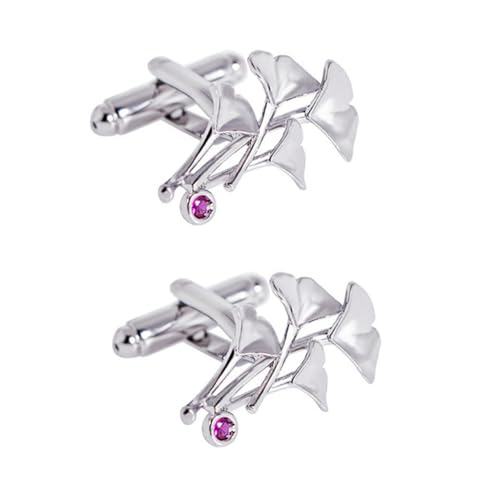 SHERCHPRY 2stücke Metall Manschettenknöpfe Mit Blattmotiv Für Mäntel Anzüge Herren Accessoires Brosche Gürtelnadel Kleiderhaken von SHERCHPRY