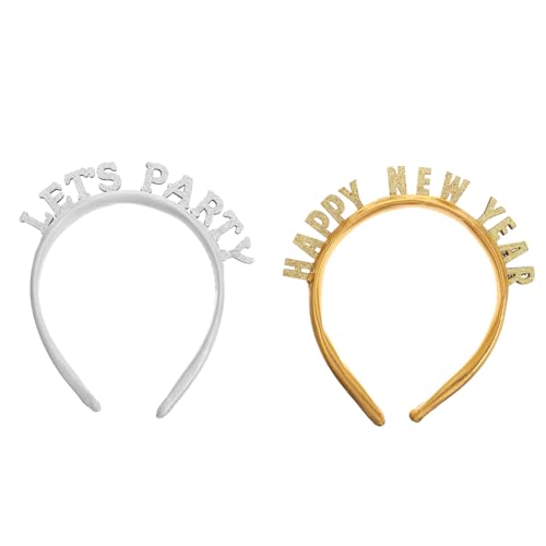 SHERCHPRY 2 Stück Neujahr Haarbänder Festliche Kopfbedeckung für Partys Kreative Haarschmuck Accessoires für Erwachsene und Bequem und Dekorativ von SHERCHPRY