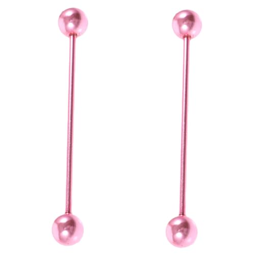 SHERCHPRY 2 Stück Ohrpiercing Industrial Barbell aus Edelstahl Langes Farbiges Cartilage Piercing mit Langlebiger Elektroplattierung Modisches Design für Damen Sicherer Sitz und Hoher von SHERCHPRY
