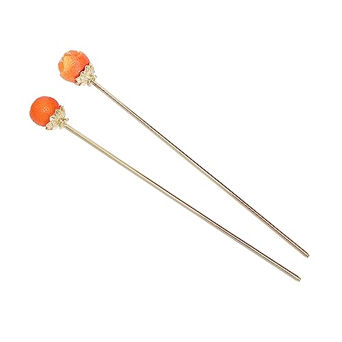 SHERCHPRY 2 Stück Orange Haarstäbchen für Mädchen Haarnadeln und Haarschmuck für Verschiedene Frisuren als Brautaccessoire für Alltag SHERCHPRY 2 Stück Orange Haarstäbchen für Mädchen Haarnadeln und Haarschmuck für Verschiedene Frisuren als Brautaccessoire für Alltag von SHERCHPRY