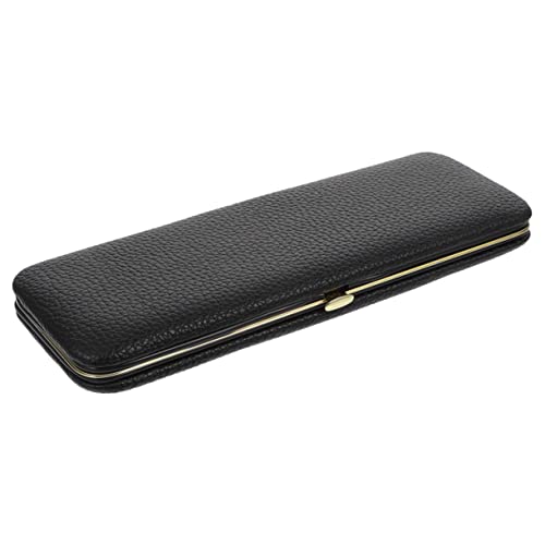 SHERCHPRY 2 Stück PU Makeup Tool Container Magnetisches Aufbewahrungsbox für Wimpernverlängerung Schock Organizer für Eyelash Tweezers Langlebig und Schützend Schwarz von SHERCHPRY