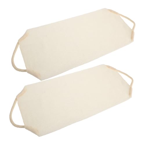 SHERCHPRY 2 Stück Peeling Badetuch Körperwaschlappen Duschpeeling Handtuch Dusche Luffa Peeling Tuch Bad Rücken Peeling Waschlappen Peeling Waschlappen Beige Polyester von SHERCHPRY
