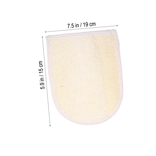 SHERCHPRY 2 Stück Peelinghandschuhe aus Natürlichem Luffa Exfolierender Körperhandschuh zur Entfernung Abgestorbener Hautzellen für Männer und für Bad und Spa von SHERCHPRY