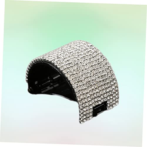 SHERCHPRY 2 Stück Ponytail Holder Haarklammer mit Funkelnden Kristallsteinen Ergonomisches Design Langlebiger Haarschmuck für Damen und Mädchen Großer Schwarzer Haarklammer für Stilvolle von SHERCHPRY
