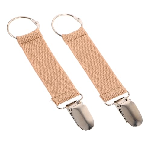 SHERCHPRY 2 Stück Reisehut-Clip Hut Halter Elastischer Halter Huthalterung handschuh halter reise accessoires Taschenzubehör Faust- und Handschuhclips Handschuhgreifer Polyester Khaki von SHERCHPRY