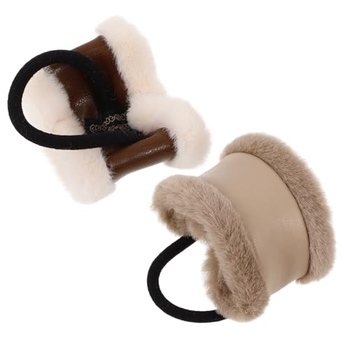 SHERCHPRY 2stücke Leder Haarseile Mit Elastischem Haargummi Haargummis Für Damen Und Mädchen Für Zöpfe Und Pferdeschwanz Für Verschiedene Frisuren Und Anlässe von SHERCHPRY