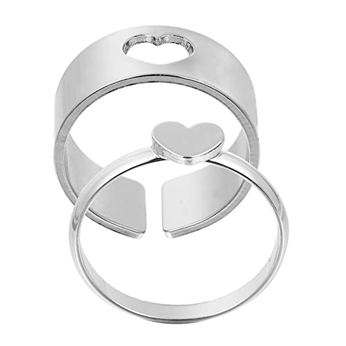SHERCHPRY 2 Stück Ringe für Damen Herren Verstellbar Romantische Finger Ringe Leicht Langlebig für Freunde Stilvolles Design von SHERCHPRY