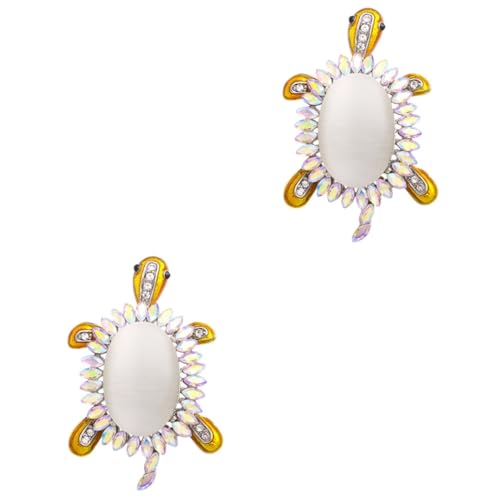 SHERCHPRY 2stücke Opal Schildkröten-brosche Mit Kristallen Vielseitige Anstecknadel Und Halskette Charm Für Mode-bekleidung Und Accessoires Für Damen von SHERCHPRY