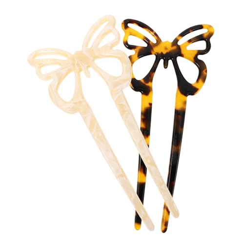 SHERCHPRY 2stücke Schmetterlinge Haarnadeln U-förmig Chignon Haarclips Für Damen Französisch Wellenförmige Haarnadeln Mit Schmetterling Design Für Party Kostümball Sport Und Mehr von SHERCHPRY