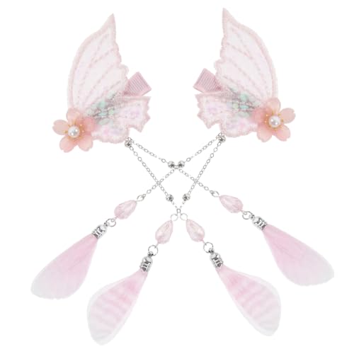 SHERCHPRY 2 Stück Schmetterlings haarclips mit Quaste Niedliche Haarklammern aus Robustem Material Vielseitiges Haarschmuck Damen und Mädchen Geeignet für Alltag Party und Geschenk von SHERCHPRY