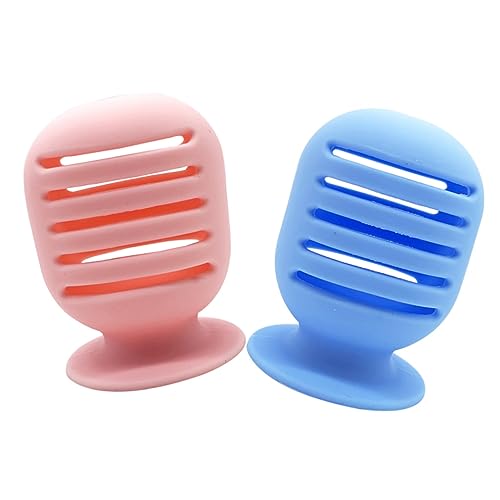SHERCHPRY 2 Stück Silikon Makeup Schwamm Halter Tragbarer Organizer für Foundation Schwämme für Reisen mit Atmungsaktivem Design für Tägliche Anwendung und Blau von SHERCHPRY