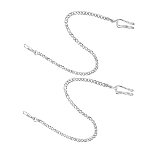 SHERCHPRY 2 Stück Taschenuhrkette Geldbörse Schlüsselanhänger Geldbörsenketten Für Männer Taschenkette Taschenuhr Keychain Uhrenzubehör Schlüsselkette Gürtelkette Männer Legierung Silver von SHERCHPRY
