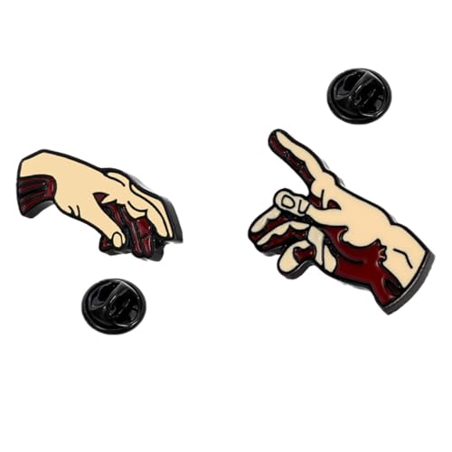 SHERCHPRY 2 Stück Teiliges Brooch Schmuckset Hochwertiger Legierung Kreative Hand Form Brustnadeln mit Langlebigem Anstecknadeln als Dekoratives für Damen und Herren von SHERCHPRY