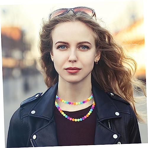 SHERCHPRY 2 Stück Teiliges Buntes Schmuckset aus Kunststoff mit Halskette und Armband Langlebig und Auffällig für Damenpartys Tanzveranstaltungen und Besondere Anlässe von SHERCHPRY