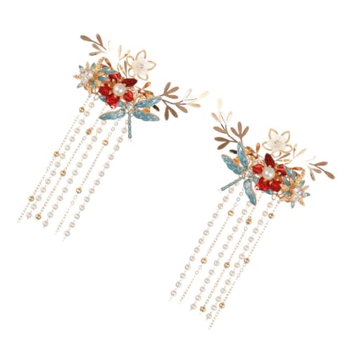 SHERCHPRY 2 Stück Teiliges Chinesisches Haarclip mit Libellen Quaste Leichter Haarschmuck für Frauen Vielseitiges Haar Accessoire für Hochzeiten und Stilvolle Frisuren von SHERCHPRY